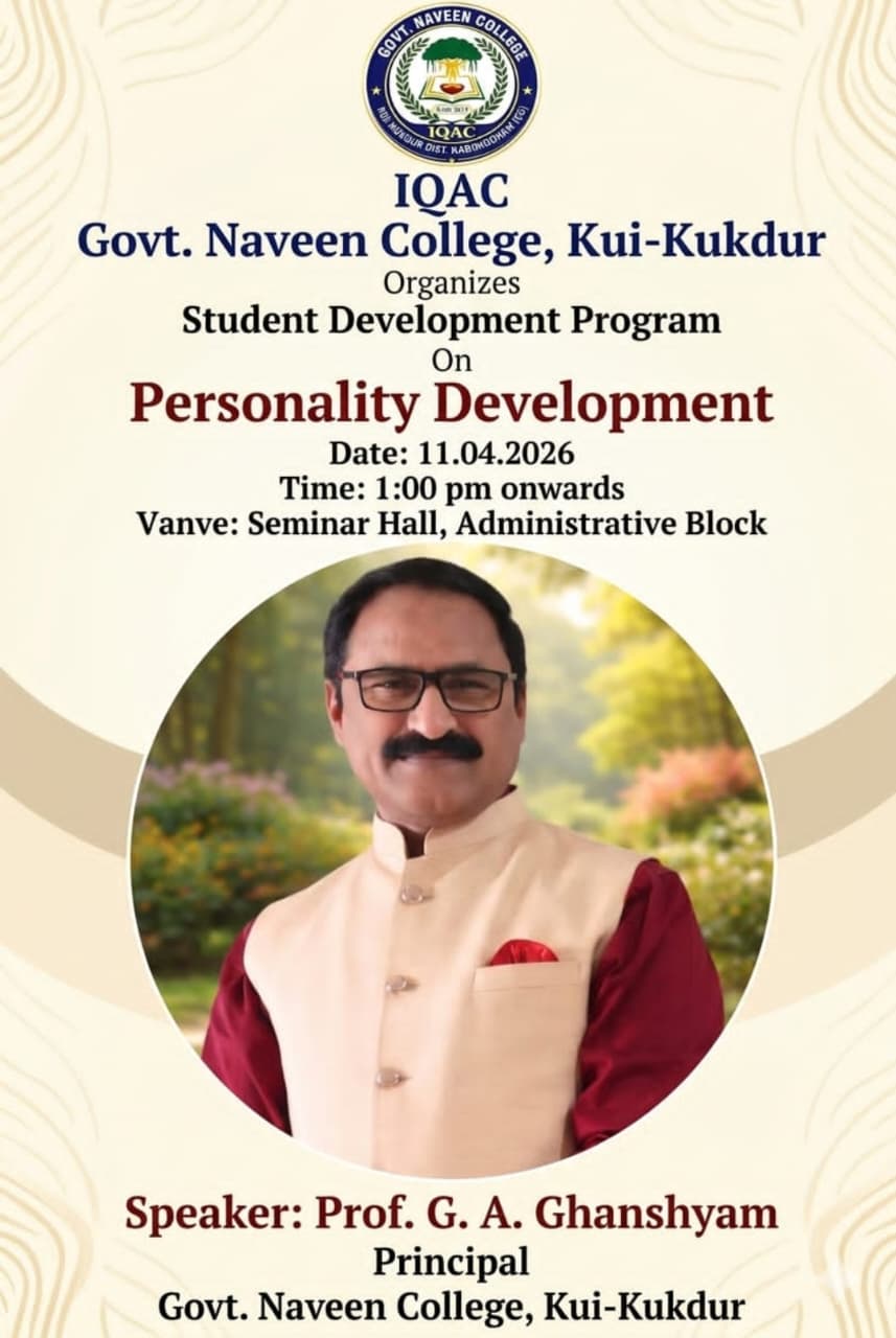 Student Development Program on Personality Development with speaker Prof. G. A. Ghanshyam